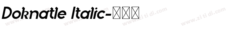 Doknatle Italic字体转换